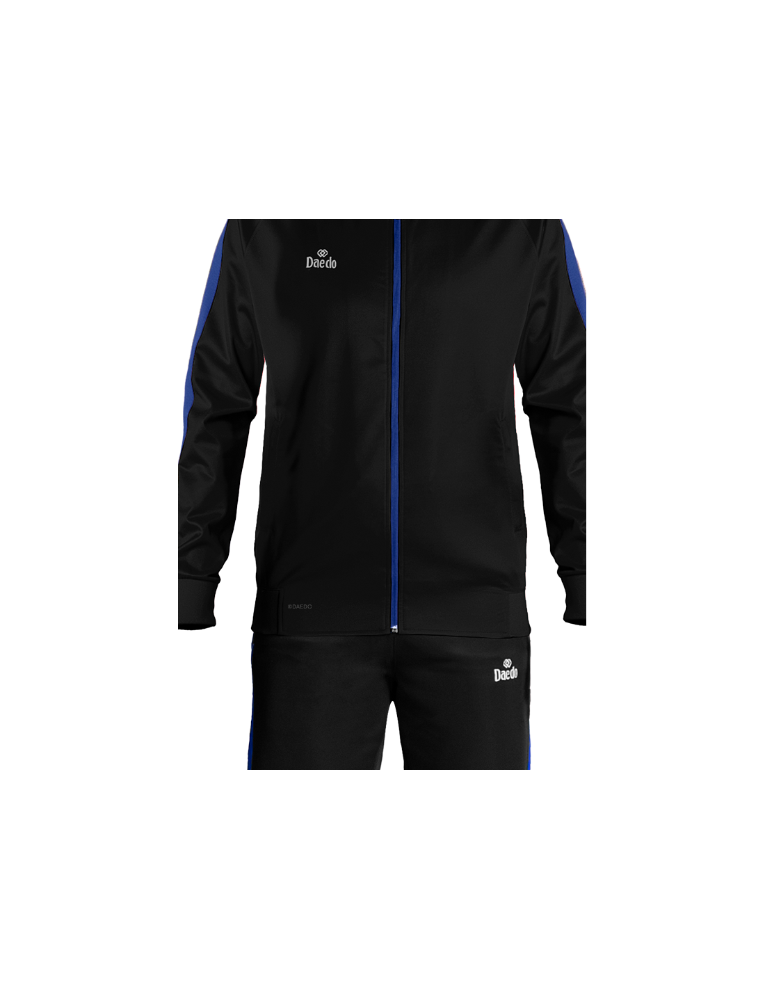 Slim Fit Tracksuit Black/Blue*++*Slim Fit Tracksuit Black/Blue
